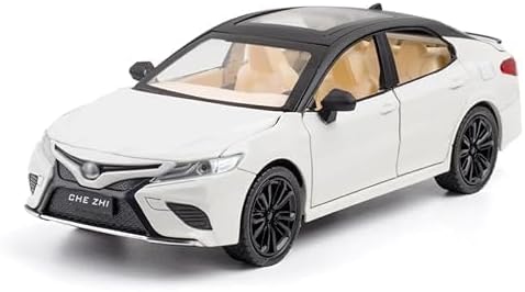 KIDSNEY Toyto Camry Diecast Metal Toy Car Diecast Car for Kids Light Sound Pullback Openable Door