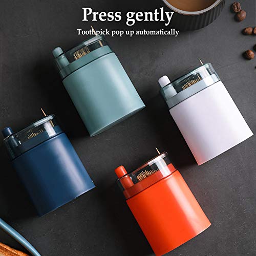 Tandenstoker Dispenser Case, Push Tandenstoker Houder Draagbaar, Automatische Plastic Tandenstokers Organizer Opbergdoos… - Image 5