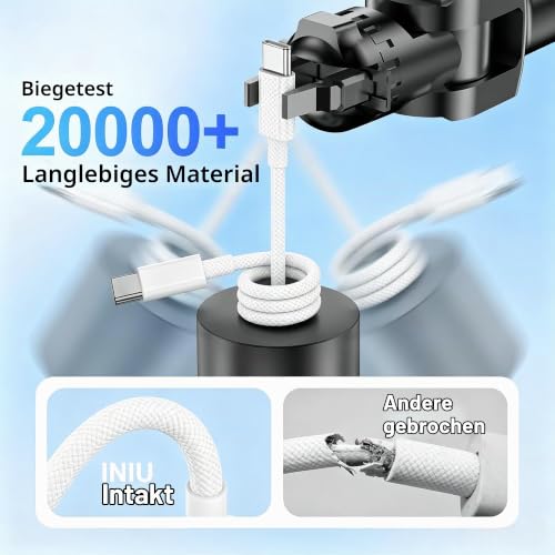 USB C Kabel 2M, 60W Braided USB C auf USB C Schnellladekabel Ladekabel für Apple iPhone 18/17/17 Pro Max/16e/16 Pro/16 Pro Max/15 Plus… – Ansicht 5