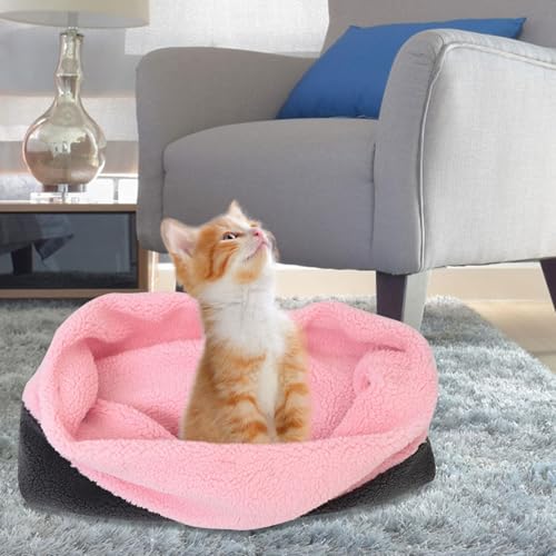 Fukamou Hundeschlafsack - Langlebiges, Verstaubares Haustier-Schlafbett, Bequem, Waschbar,Welpen-Höhlenbett, Weiches- Fleece, Winter, Warm Für Katzen, Schlafsack, Nest, Höhlenbett