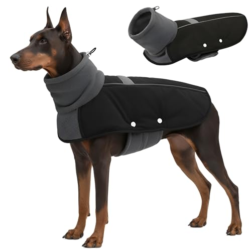 ASENKU Dog Coat, Dog Winter Jackets with Fleece Turtleneck, Windproof, Reflective Pet Snow Jacket...