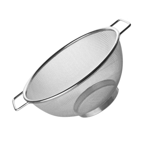 Fackelmann Colapasta 20 cm In Acciaio Inossidabile - Rete Fine Per Drenaggio Rapido - Versatile Per Quinoa, Cereali, Riso, Frutta, Verdura E Pasta - Design Funzionale Con Maniglie E Supporto