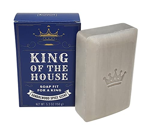 Kovot King Of The House Soap Bar Gift Set – 5.3Oz Moisturizing Masculine Scented – Shaped Like A Silver Bar – Scent: Sandalwood Spice (2-Pack) #TOP1