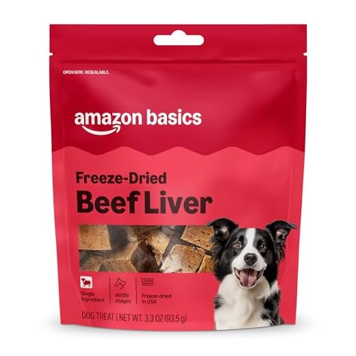 Amazon Basics Freeze-Dried Raw Single Ingredient Dog Treats (Previously Wag), Beef Liver, High Protein, Grain-Free, 3.3 Ounce (Pack of 1), Packaging may vary
