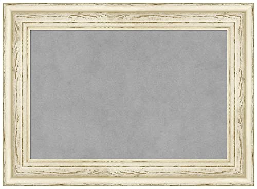 Amanti Art White Framed Magnetic Board, 22x16, Country Rustic Office Decor