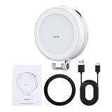Luz LED para Selfie Magnética FD - 04 con 48 Leds, Temperatura Ajustable 2500-8500K y Rotación 360° - Iluminación Profesional para Fotos y Vídeos, Espejo Integrado para Maquill (Blanca)
