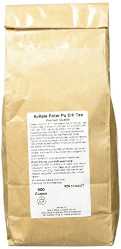 Avitale Roter Pu-Erh-Tee, Chinesischer Roter Tee, Premium-Qualität, 500 g