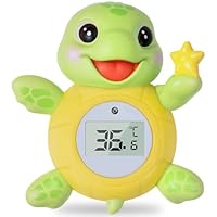 Seeschildkröte Baby-Badethermometer Digital – Badethermometer für die Babybadewanne, Wasserthermometer für Babys mit klarer Anzeige, für sicheres Baden von Neugeborenen und Kleinkindern