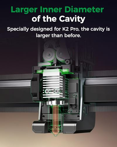Image of Creality Official K2 Pro Ceramic Heating Block Hotend Kit, Upgraded Larger Cavity, with Quick-swap Nozzle Kit, Supports 350C High Temperature Extruder Hotend Kit for 3D Printers K2 Pro Combo