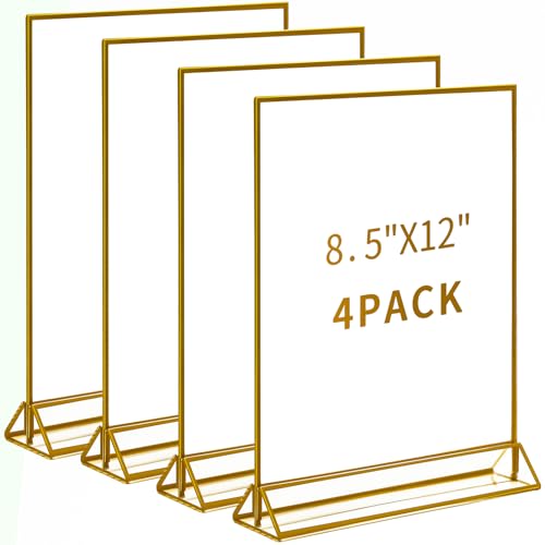 Supports dorés acrylique pour cadres photo stables afin d'éviter les chutes sur buffet