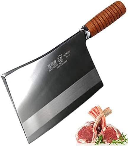 Mulberry Knife Meat Clever - Professional Chinese Chef Knife - Heavy Duty Bone Chopper Kitchen Knife - Ultra Thick Blade - For Home & Restaurant 2024 Gift