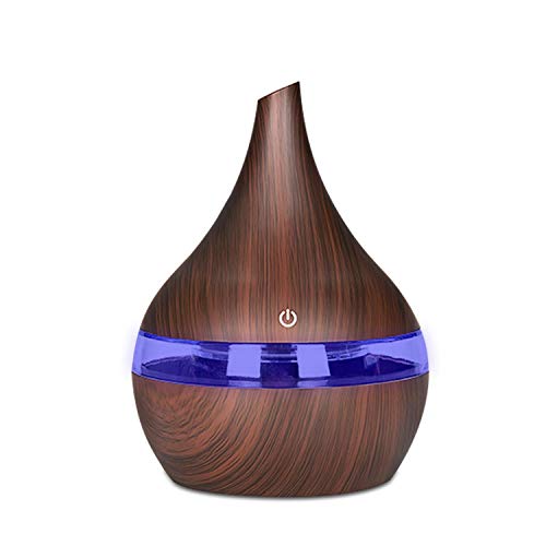 Visible Wind 300ml USB LED Electric Aroma Air Diffuser Wood Ultrasonic Humidifier