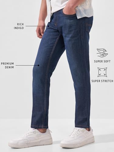 Image of Highlander Men's Straight Fit Jeans | Mid Rise | Stretchable Fabric | Designed for Comfort & Ease of Movement | Jeans for Man