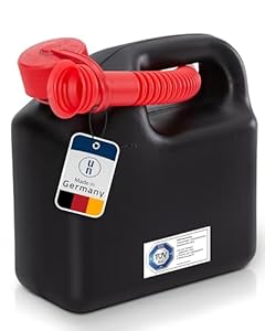 Kraftstoff-Kanister STANDARD 3l für Benzin, Diesel und andere Gefahrgüter, UN-Zulassung, made in Germany, TÜV-geprüfter Produktion, schwarz