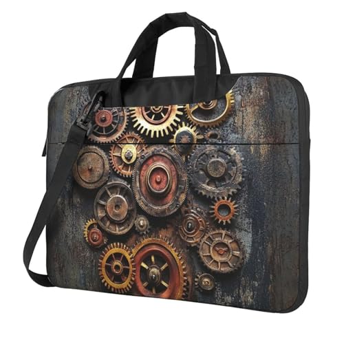 Laptop Case 15 inch Shockproof Carrying Case Steampunk Mechanical Gears Laptop Sleeve Computer Bag for Men Women