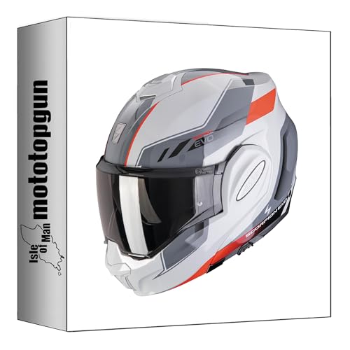 Casque modulable Scorpion Exo-Tech Evo premium gris rouge taille M