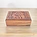 S.B.ARTS Premium Wooden Mini Jewellery Box With Dreamcatcher Design - Antique Look Trinket Storage Case for Ladies - Traditionally Handcrafted Keepsake Organiser - Home Decor Brown