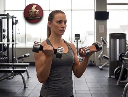 Image of SFZ Steel Chrome Dumbbells Set With Cushion Grip 2kg to 10kg [Pack of Two] (3)