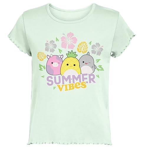 Squishmallows T-Shirt Girls' Summer Vibes Performance Tops 2-Pack UPF 50+ Tee4