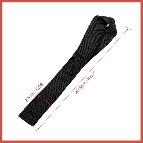ACROPIX 6 peças pretas 2,5 x 20,5 cm de cinto de carga de laço macio cinto de amarração para peças d