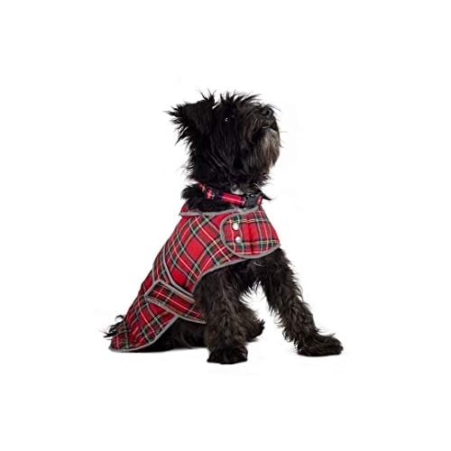 Ancol Muddy Paws Highland Tartan Dog Coat (Size: Large)