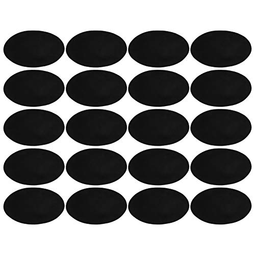 10 Pairs Oval Elbow Patches, Flocking Adhesive Fabric Patch Clothing Patches Fabric Patches for Clothes for Repair DIY Decoration (Black Ten Pairs)