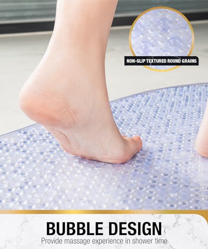 Hitslam Oval Bathtub Mat Non Slip, 27X15 Inch Bubble Bath Tub Mat For Bathroom thumb #3
