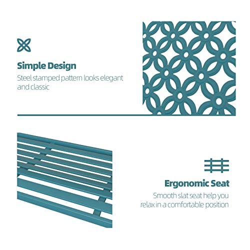 Grand Patio Outdoor Bench Garden Bench With Armrests Steel Bench For Outdoors Lawn Yard Porch Lake Shore #TOP5