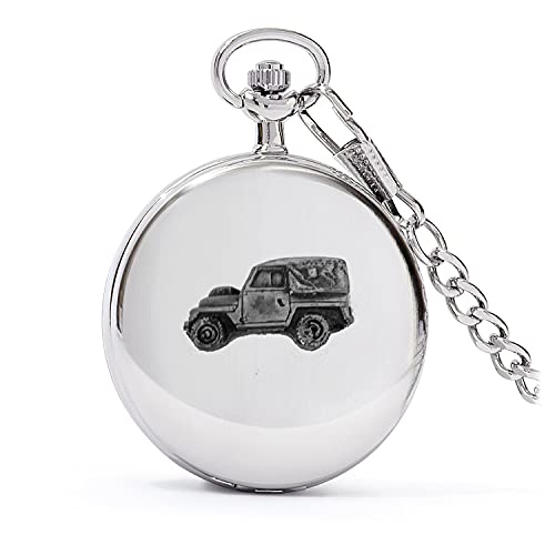 Montre gousset quartz pour homme motif voiture classique 4X4 LW ref113