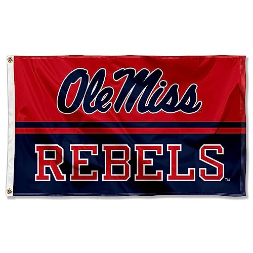 College Flags & Banners Co. Ole Miss Block Panel Large Grommet Banner Flag