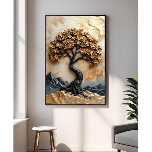 Image of The Castle Decor Abstract Art Multiple Frames Wall Painting for Living Room, Bedroom, and Hotels - Wooden Framed Digital Artwork (Multicolour1, 20x30 Inches)