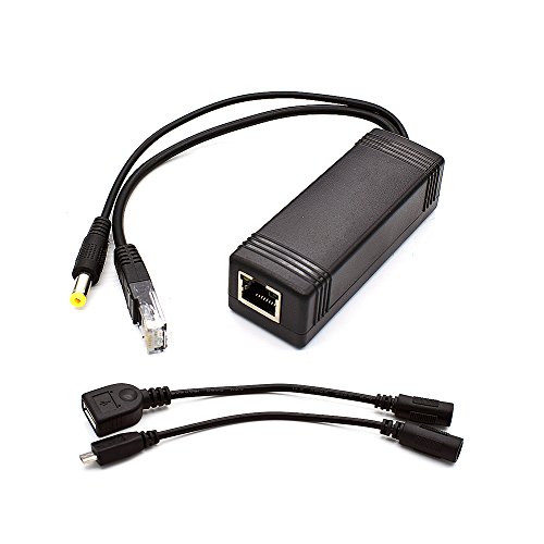PLUSPOE Micro USB Active 5 Volt IEEE 802.3af PoE Splitter for Remote USB