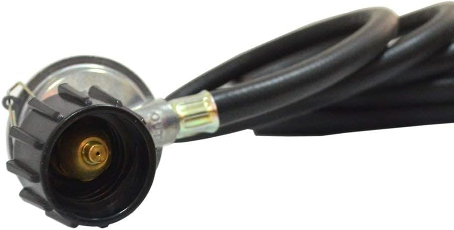 onlyfire Universal QCC1 Low Pressure Propane Regulator Grill Replacement with 12 ft Hose for Most LP Gas Grill, Heater and Fire Pit Table, 3/8" Female Flare Nut