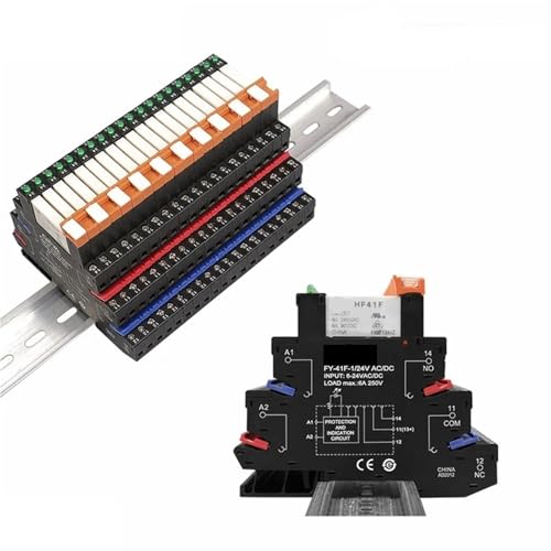 Relais mince pour rail DIN anti-surchauffe tableau 230V 6A