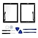 Produktbild Schwarz Ersatz Digitizer Touch Screen Panel Front Glas + Werkzeug und Kleber für Apple iPad 3 3. A1403 A1430 A1416 3 G/WIFI Version