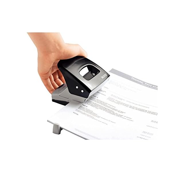 Leitz Büro Locher aus Metall, Für 30 Blatt, Anschlagschiene mit Formatangaben, Die Nummer 1 am Markt, Ergonomisches… – Bild 4
