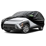 Proadsy 2025 Upgrade Car Cover Custom Fit for Hyundai Kona 2024 2025, Waterproof All Weather for Automobiles, Full Exterior Cover Rain Snow Sun Protector Indoor Outdoor Car Cover