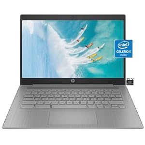 HP Chromebook Laptop Student Business (modelo 2023), pantalla HD de 14 pies, Intel Celeron N4120 de cuatro núcleos (hasta 2.6 GHz), 4 GB de RAM, 64 GB eMMC, cámara web HD, WiFi 5, gráficos UHD, Chrome