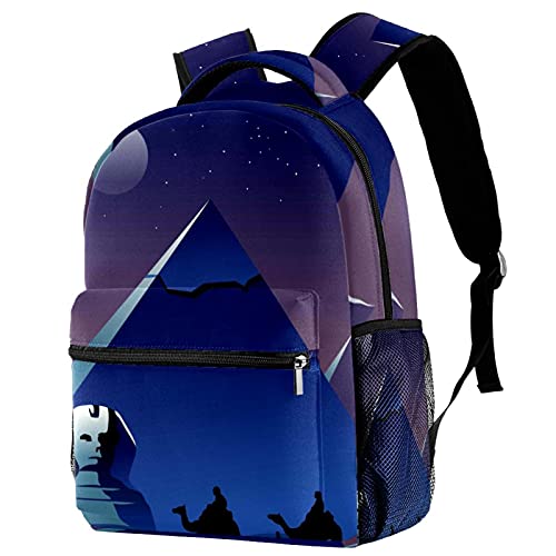 Sac à dos pyramides égyptiennes bleu anti-fuite avec porte-gourde