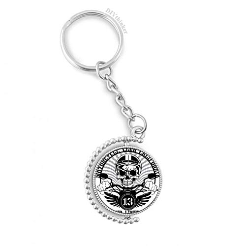 Llavero giratorio de calavera india moto de DIYthinker 1