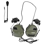 Tactical Headset,Tactical Shooting Earmuff,Earmuff Military Airsoft Cs Combat Headset,Army Hunting Headphone,Hunting Shooting Headset with Microphone Waterproof Headphones