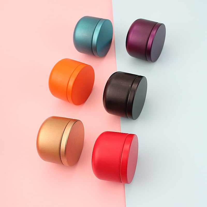 Miniatura 7 de 20 tarros de vela de hojalata redondos vacíos para hacer velas y recipiente de almacenamiento para té, café, bea, caramelo, chocolate, especias de