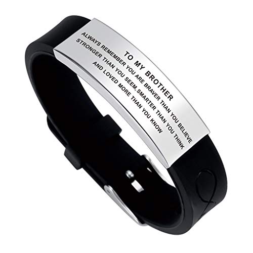 FALOGIJE-Brother-Gifts-Inspirational-Wristband-Bracelet-from-Sister-Brother-Birthday-Graduation-Gifts-Fathers-Day-Christmas