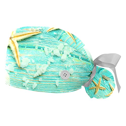 Casquettes de travail JDEZ avec bandeau anti-transpiration et motif coquillages