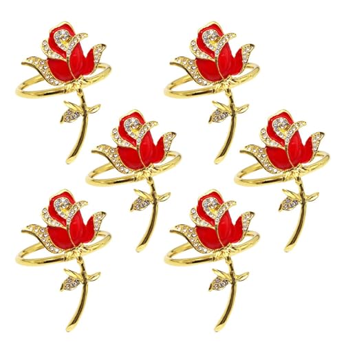 XIAOXIAOYU Toallero de Oro | Hebillas de Metal 6X,Ronda de Toalla de, toallero para decoración de Mesa, decoración de Mesa