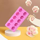 Karjiaja 2 Pack Silikonformen Puppy Dog Paw Shaped, Silikonform Hundepfote Wiederverwendbare Bakeware Maker, Lebensmittelecht, Für Schokolade, Süßigkeiten, Gelee, Eiswürfel, Hundeleckerli