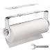 Carry360 Adhesive Paper Towel Holder Under Cabinet Stick on Paper Towel Rack for Kitchen,Bathroom,Toilet, Drill free, 304 SUS Stainless Steel 