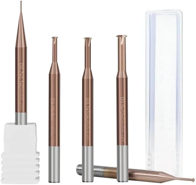 4mm Shank Single Flute Thread End Mill TiCN Coated Carbide End Mill Pitch CNC Router Bit Milling Cutter,P0.4x1.55xD4x7x50L
