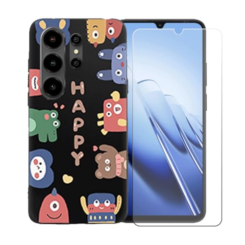 LCEHTOGYE �K�p Blackview Wave 10C +�����K���X�X�N���[���v���e�N�^�[�p�P�[�X�A�K�p Blackview Wave 10C (6,88")�ƌ݊����̂���u���b�N�\�t�gTPU�V���R���Q���P�[�X�ی�J�o�[ LLM45