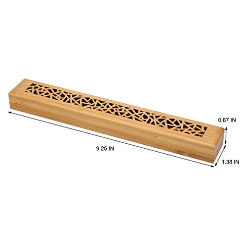 Incense Holder, Grace Incense Burner Bamboo, Upgraded Incense Stick Holder, Premium Incense Box Burner Ash Catcher